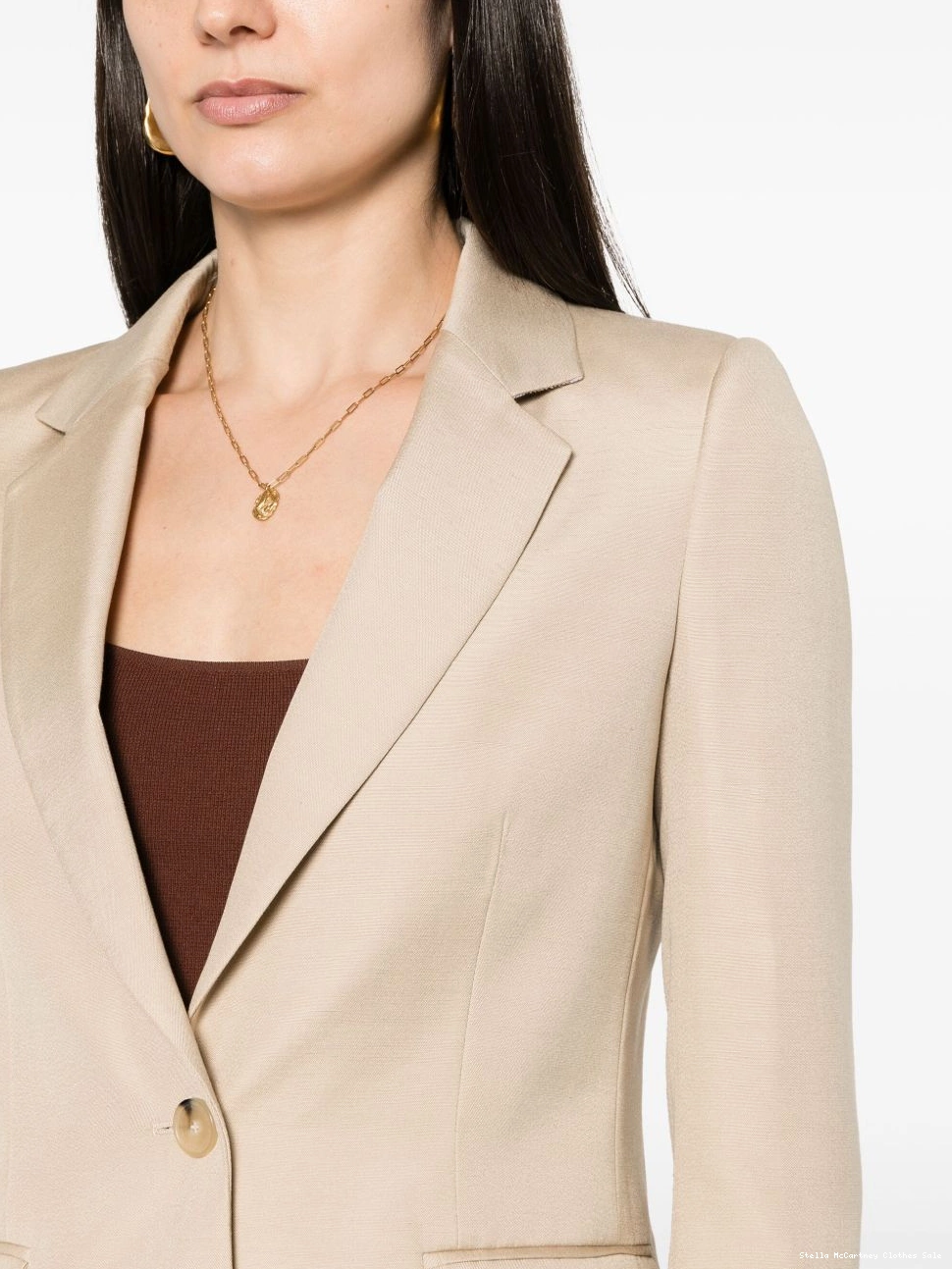 Cheap blazer Women McCartney Stella Iconic notched-lapels 0716